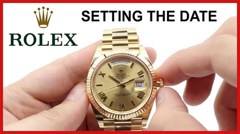 how to set a rolex ladies watch|Rolex setting date and time.